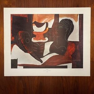 Vintage Large Pablo Picasso Still Life à la Tête Antique Nude Lady Lithograph US